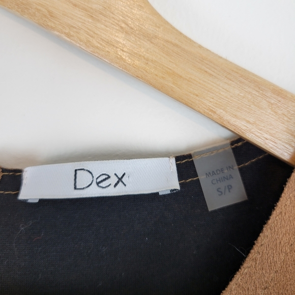 DEX | Faux Brown Suede Dress Size Small - Picture 4 of 9